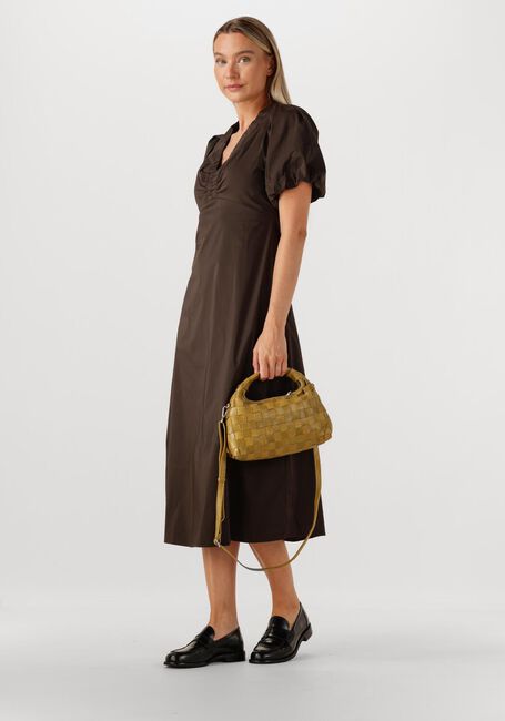 Braune NEO NOIR Maxikleid ILLANA POPLIN DRESS - large
