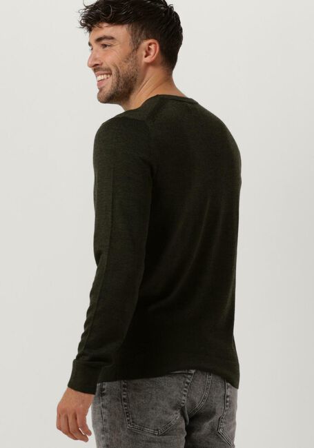 Olive CALVIN KLEIN Sweatshirt SUPERIOR WOOL CREW NECK SWEATER - large