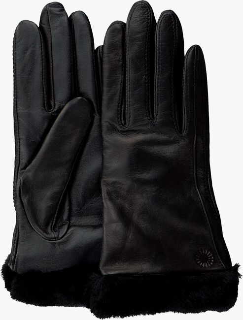Schwarze UGG Handschuhe CLASSIC LEATHER SMART GLOVE - large