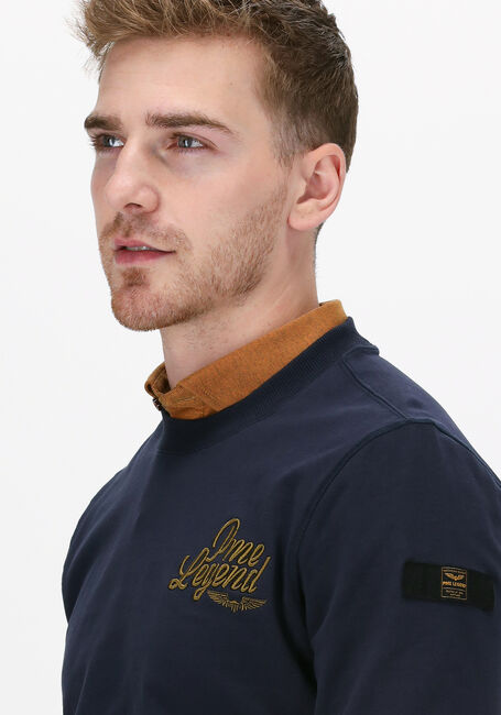 Blaue PME LEGEND Sweatshirt LONG SLEEVE R-NECK FINE TERRY - large
