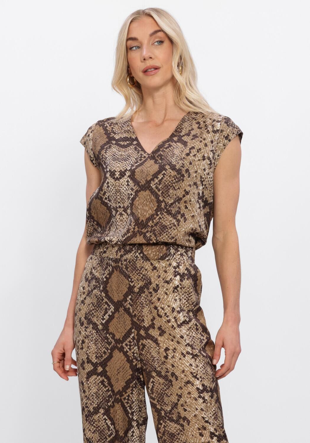 Braune STUDIO ANNELOES Top JINDRA SNAKE TOP - large