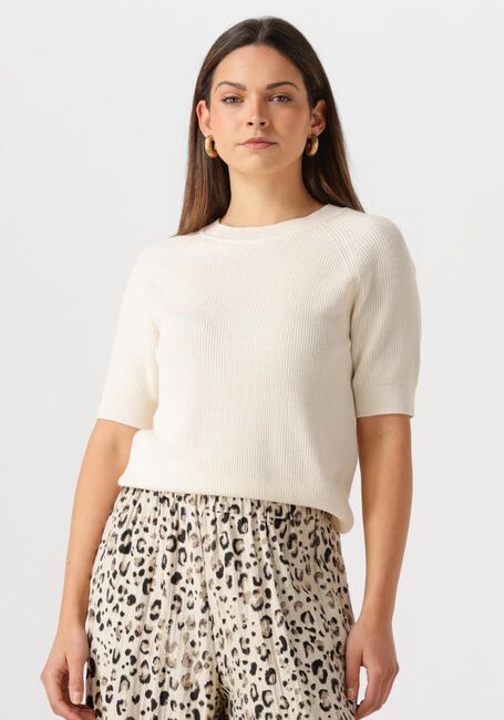 Beige SELECTED FEMME T-shirt SLFELINNA NEW SS KNIT TOP - large