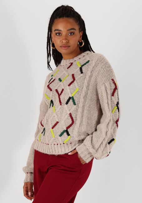 Rosane POM AMSTERDAM Pullover CABLE PINK - large