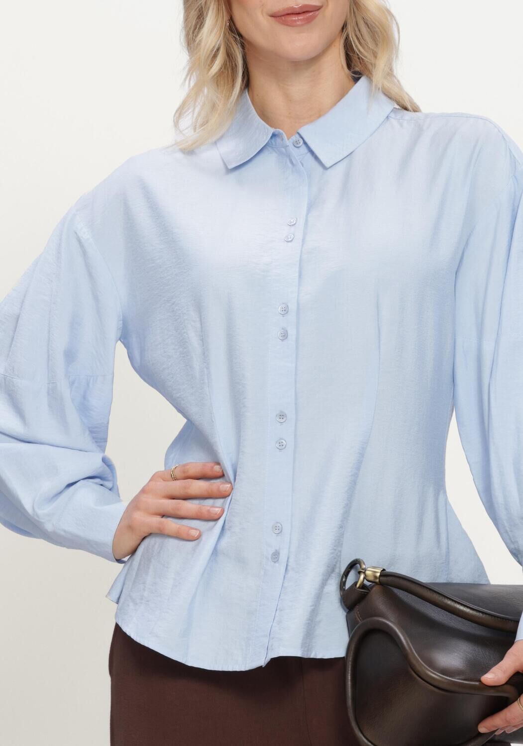 Blaue MSCH COPENHAGEN Blusen MSCHSELMA SHIRT - large
