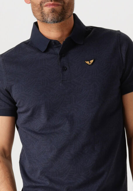 Blaue PME LEGEND Polo-Shirt SHORT SLEEVE POLO JACQUARD JERSEY - large