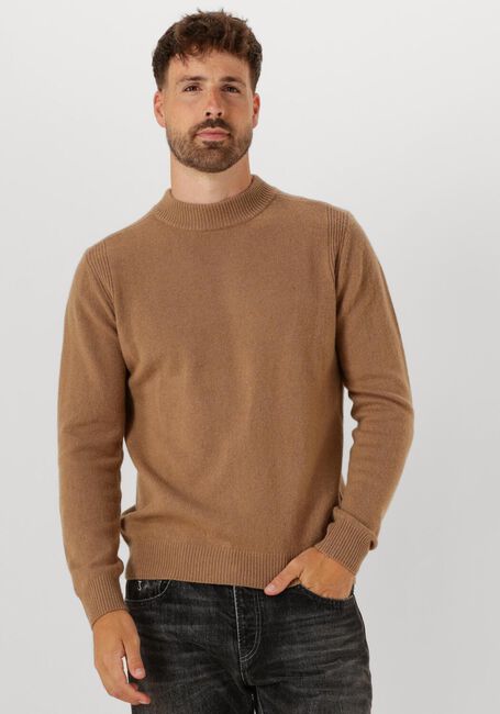 Camelfarbene ANERKJENDT Pullover AKRICO LAMBSWOOL KNIT - large