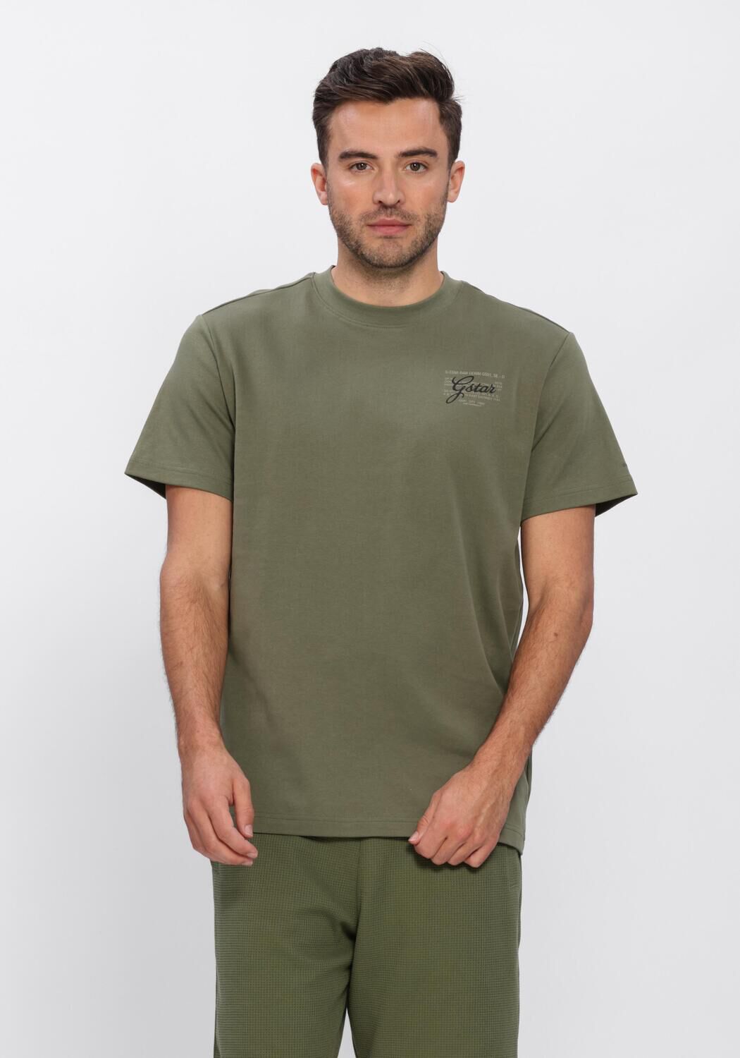 Gr&uuml;ne G-STAR RAW T-shirt SCRIPT GR R T - large