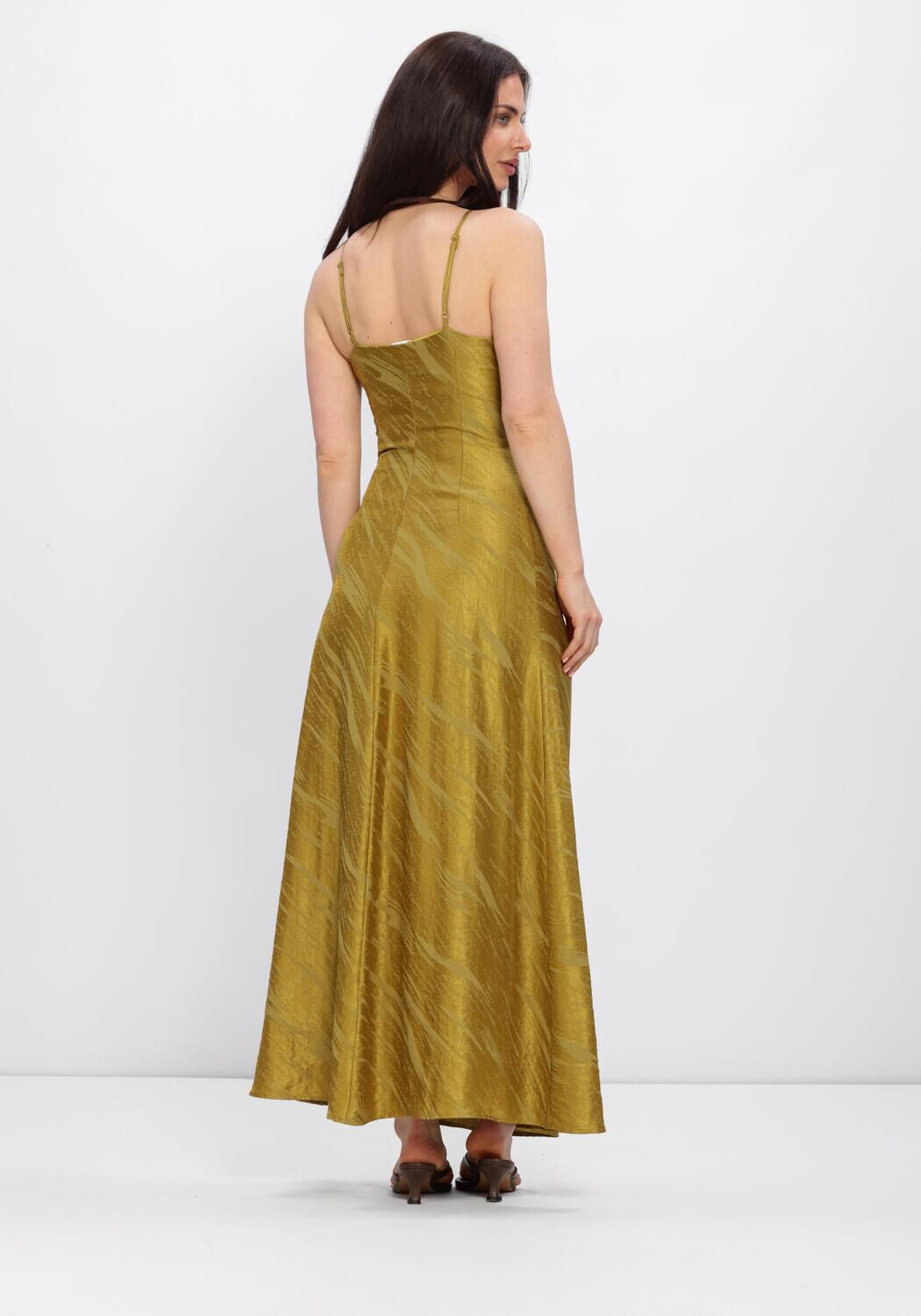 Gelbe Y.A.S. Maxikleid YASWIMMA LONG HALTERNECK - large