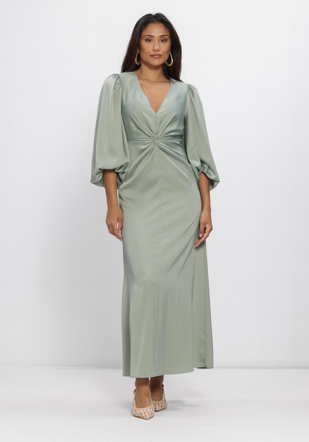 Gr&uuml;ne Y.A.S. Kleider YASTHEA LS LONG DRESS - large