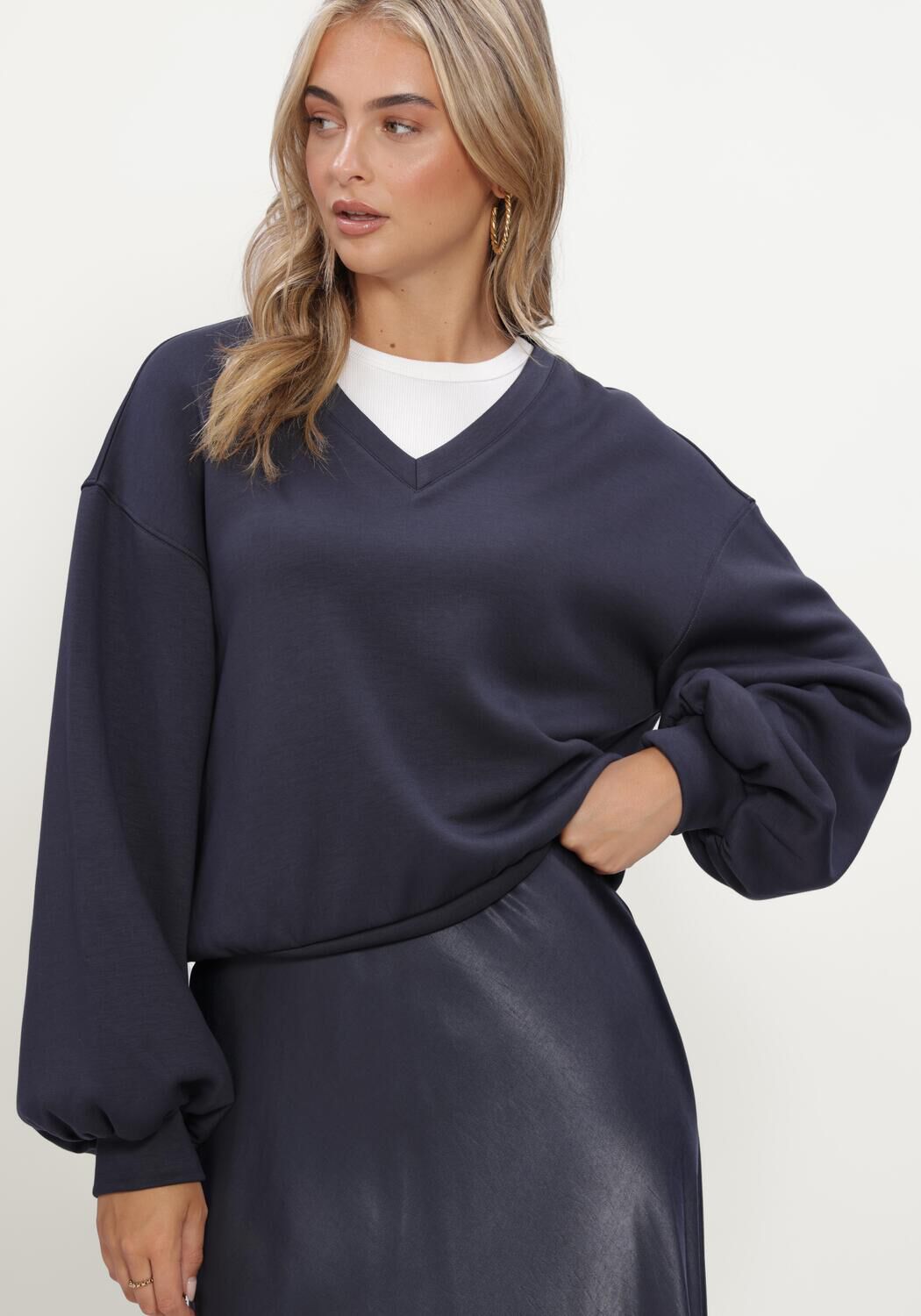 Dunkelblau MSCH COPENHAGEN Pullover MSCHBRIONNA IMA Q V SWEATSHIRT - large