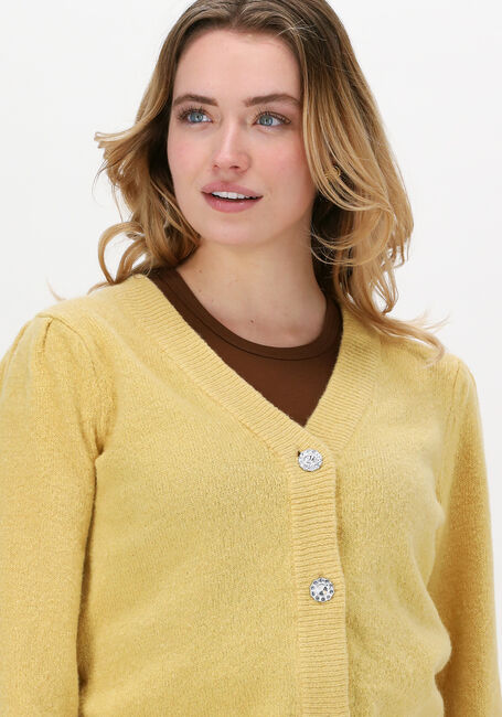 Gelbe OBJECT Strickjacke EVE NONSIA L/S SHORT CARDIGAN - large