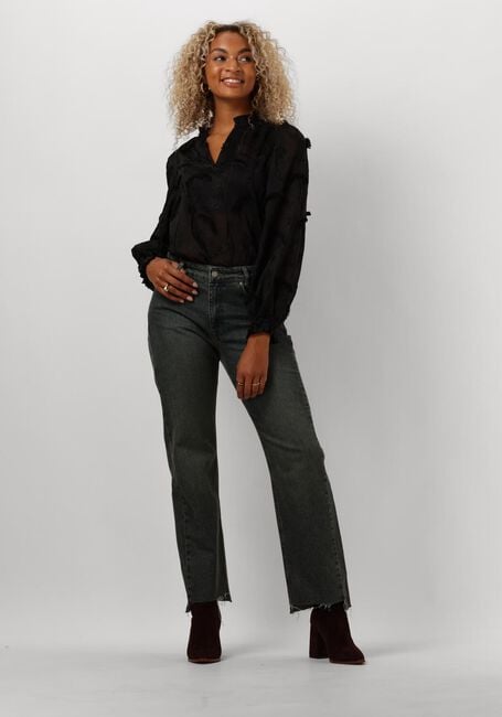 Schwarze MINUS Blusen PIPER V-NECK BLOUSE - large