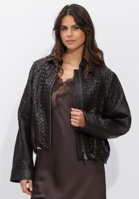 Braune SECOND FEMALE Jack VERMONT LEATHER JACKET - large