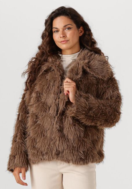 Braune AIMEE THE LABEL Fake-Fur-Jack WILLEM - large
