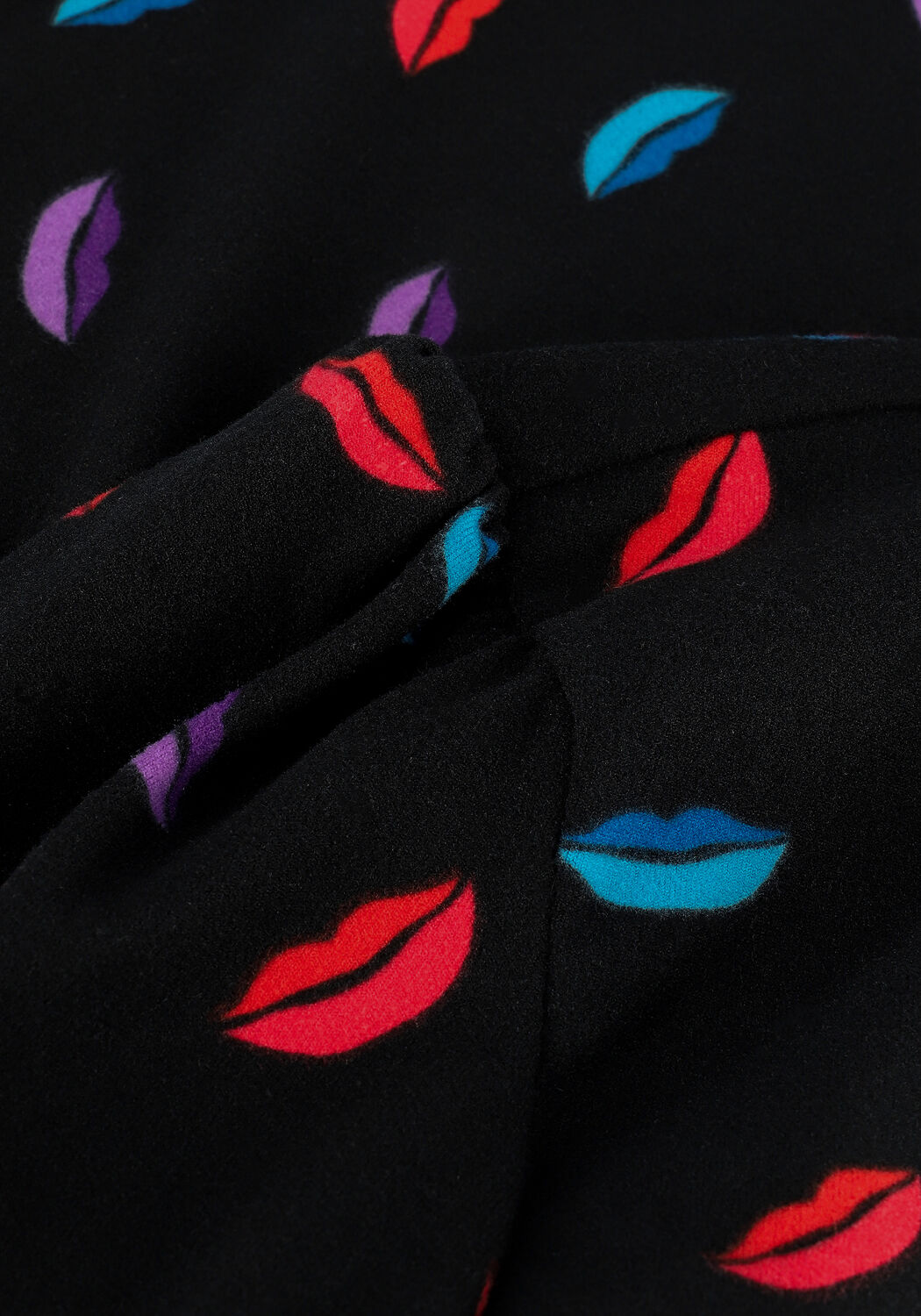 Schwarze COLOURFUL REBEL Top NEYO LIPS PEACHED TURTLE NECK  - large