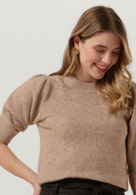 Camelfarbene NEO NOIR Pullover ABI STITCH BLOUSE - large