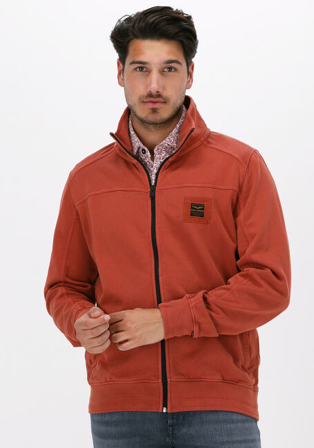 Rote PME LEGEND Strickjacke ZIP JACKET DRY TERRY UNBRUSHED - large