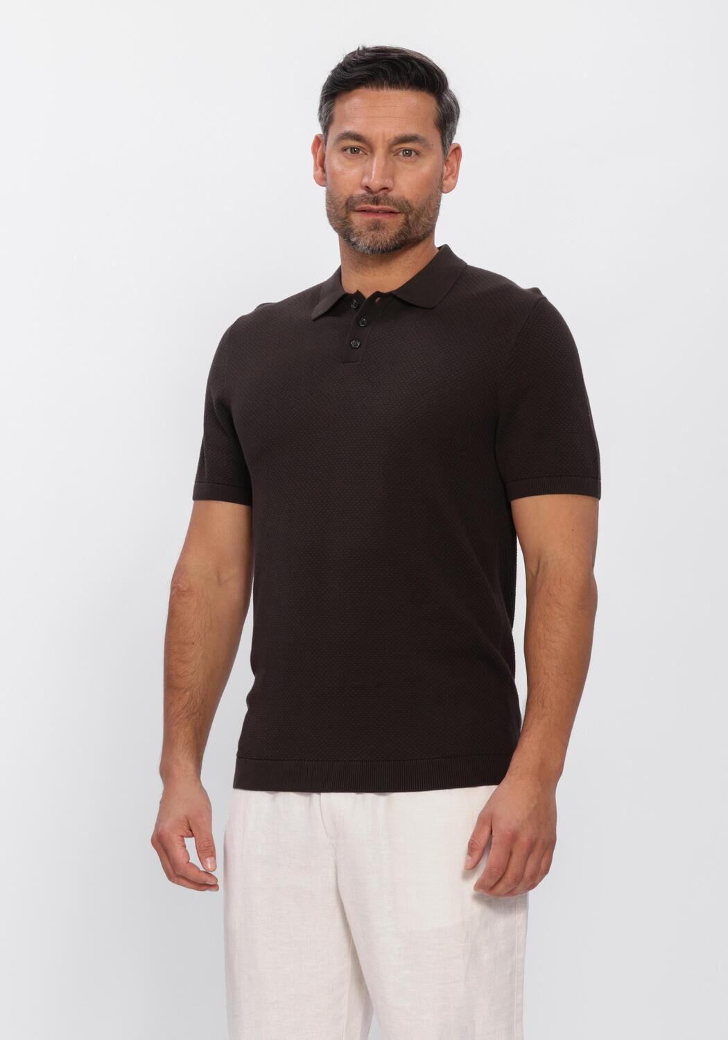 Braune DRYKORN Polo-Shirt TRITON 420187 - large