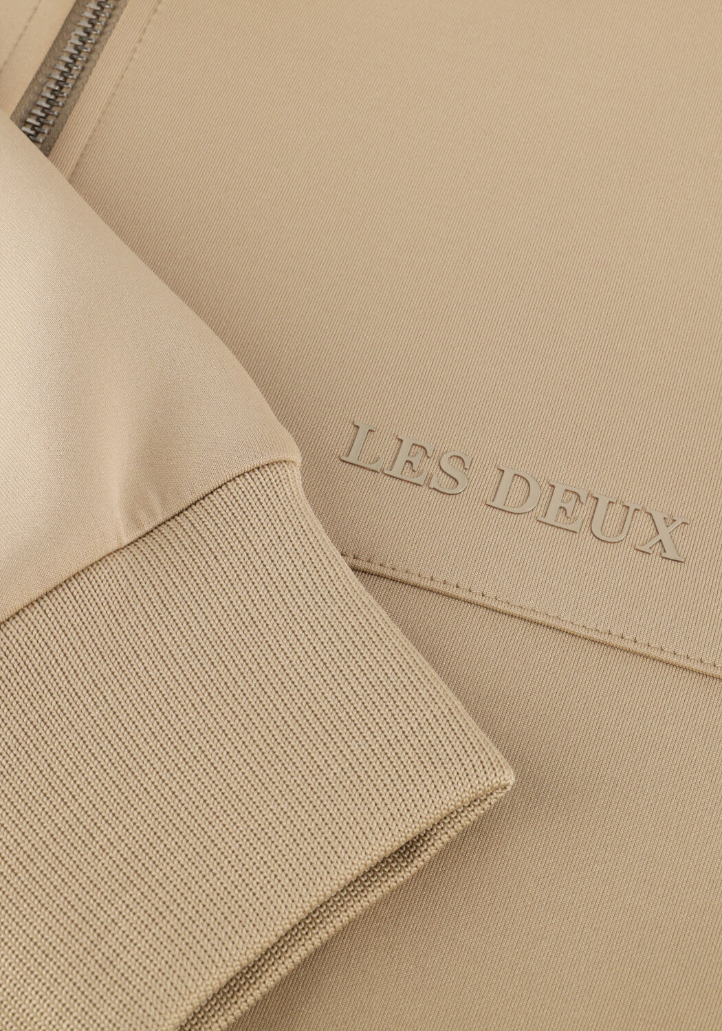 Beige LES DEUX Strickjacke BALLIER TRACK JACKET - large