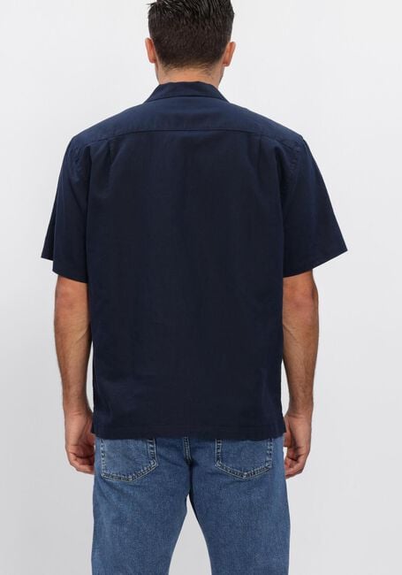 Dunkelblau SELECTED MEN Casual-Oberhemd SLHRLXCLAY LINENBLEND SS SHIRT RES NOOS - large