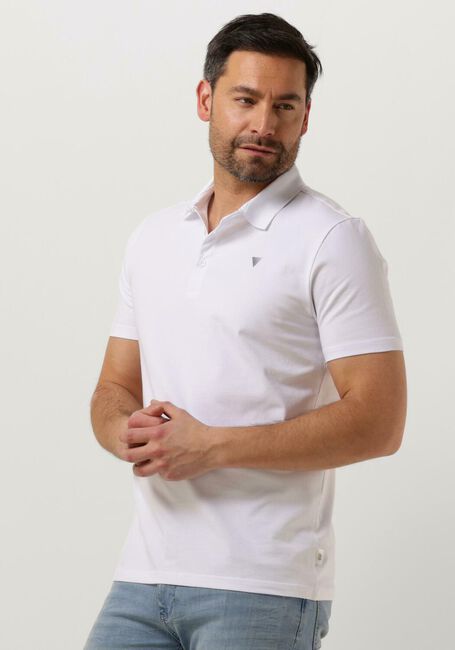 Weiße PUREWHITE Polo-Shirt POLO WITH BUTTON PLACKET AND SMALL PRINT ON CHEST - large