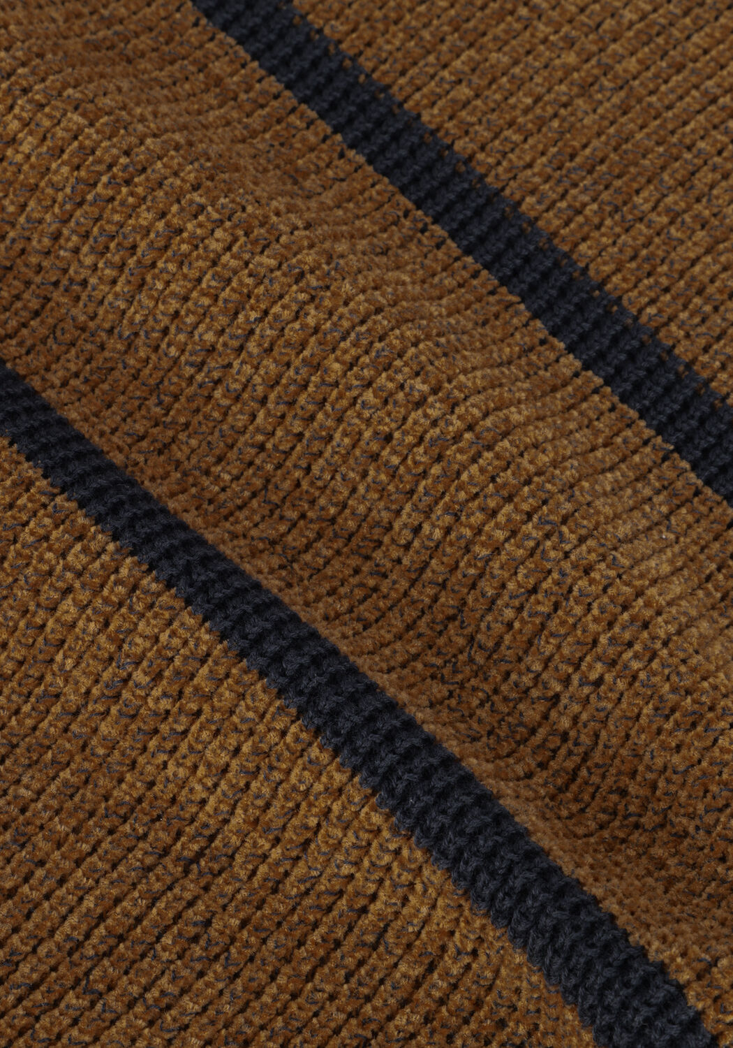 Camelfarbene CAST IRON Pullover R-NECK REGULAR FIT CHENILLE COTTON PLATED - large