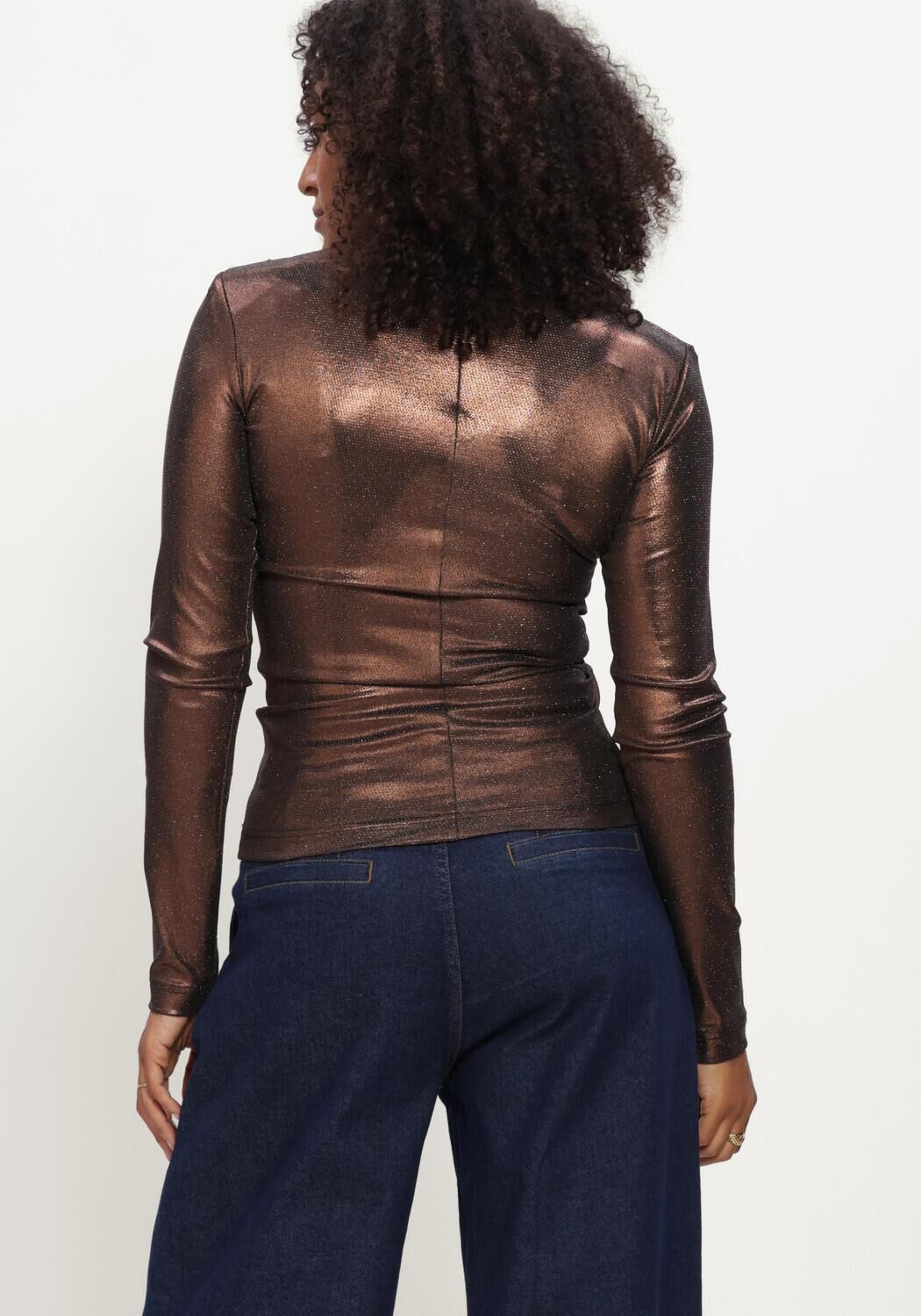Bronzefarbene STUDIO AMAYA Top PARTY TOP - large