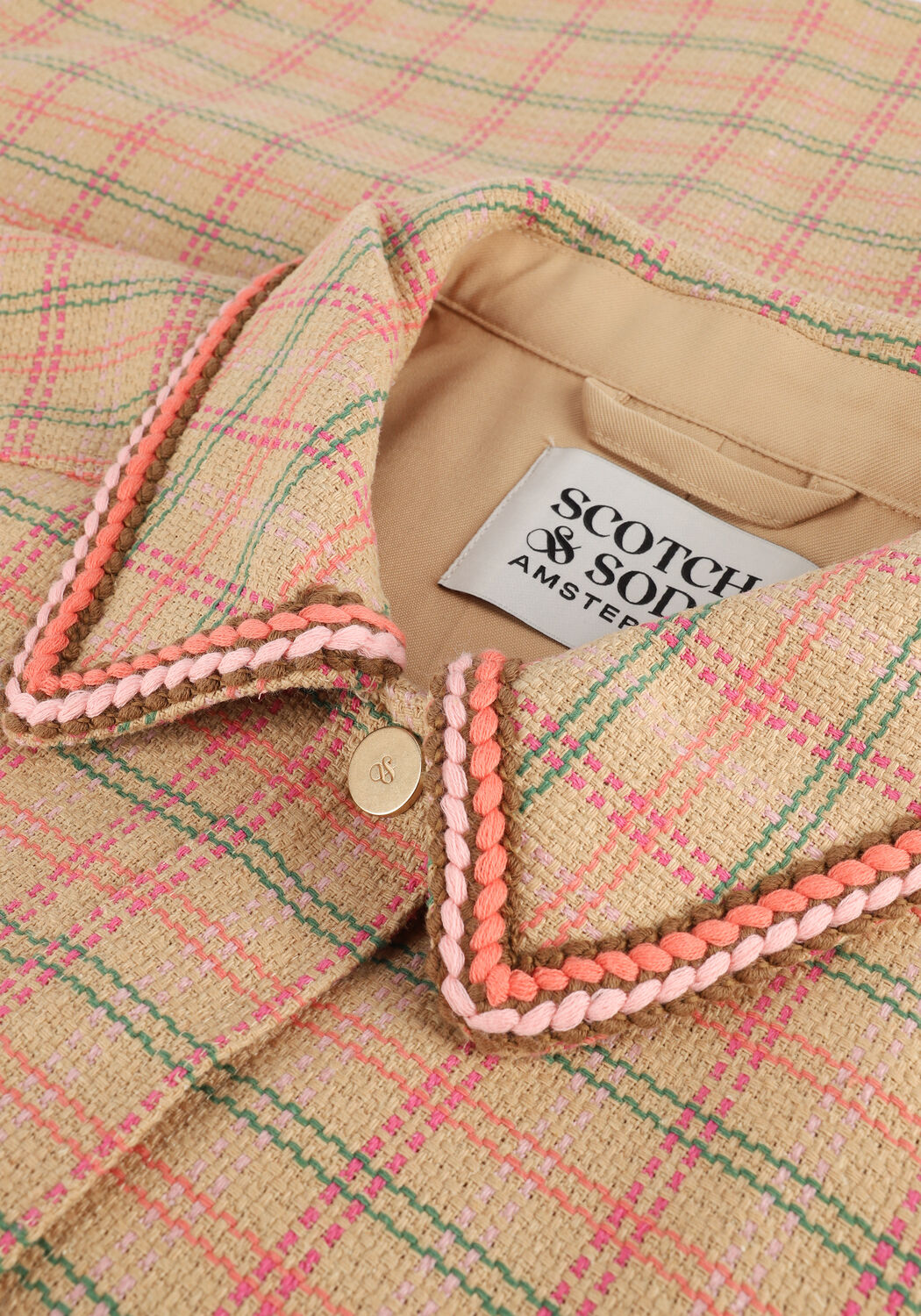 Orangene SCOTCH & SODA Jack BASKET WEAVE SHIRT JACKET IN CHECK - large