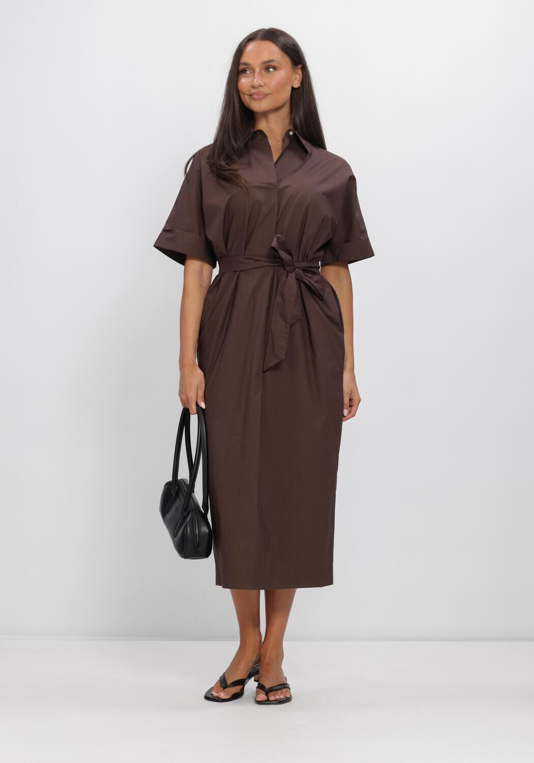 Braune INWEAR Kleider ELLINIW COLLAR DRESS - large