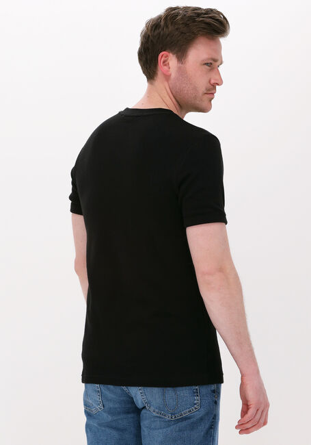 Schwarze CALVIN KLEIN T-shirt MONOGRAM BADGE WAFFLE SS TEE - large