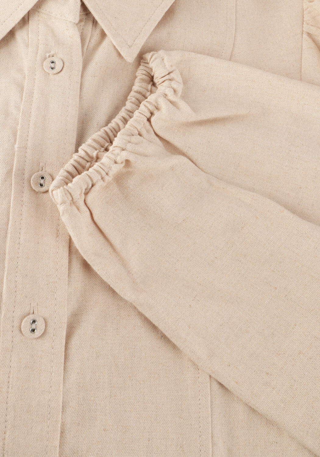 Beige Y.A.S. Midikleid YASFLAXY 3/4 LINEN SHIRT DRESS - large