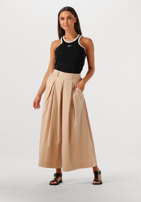 Beige SUMMUM Weite Hose CULOTTE LT WT STRETCH POPLIN - large