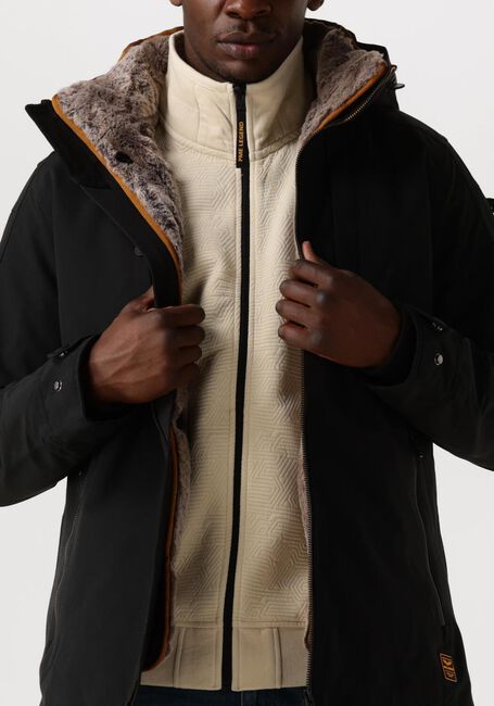 Schwarze PME LEGEND Parkas SEMI LONG JACKET SNOWPACK TRAIL RIPSTOP - large