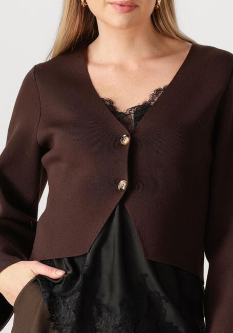 Braune NEO NOIR Strickjacke FULVIA KNIT BLOUSE - large