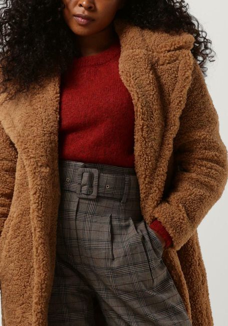 Camelfarbene NOTRE-V Teddy-Jacke TEDDY COAT SHORT - large