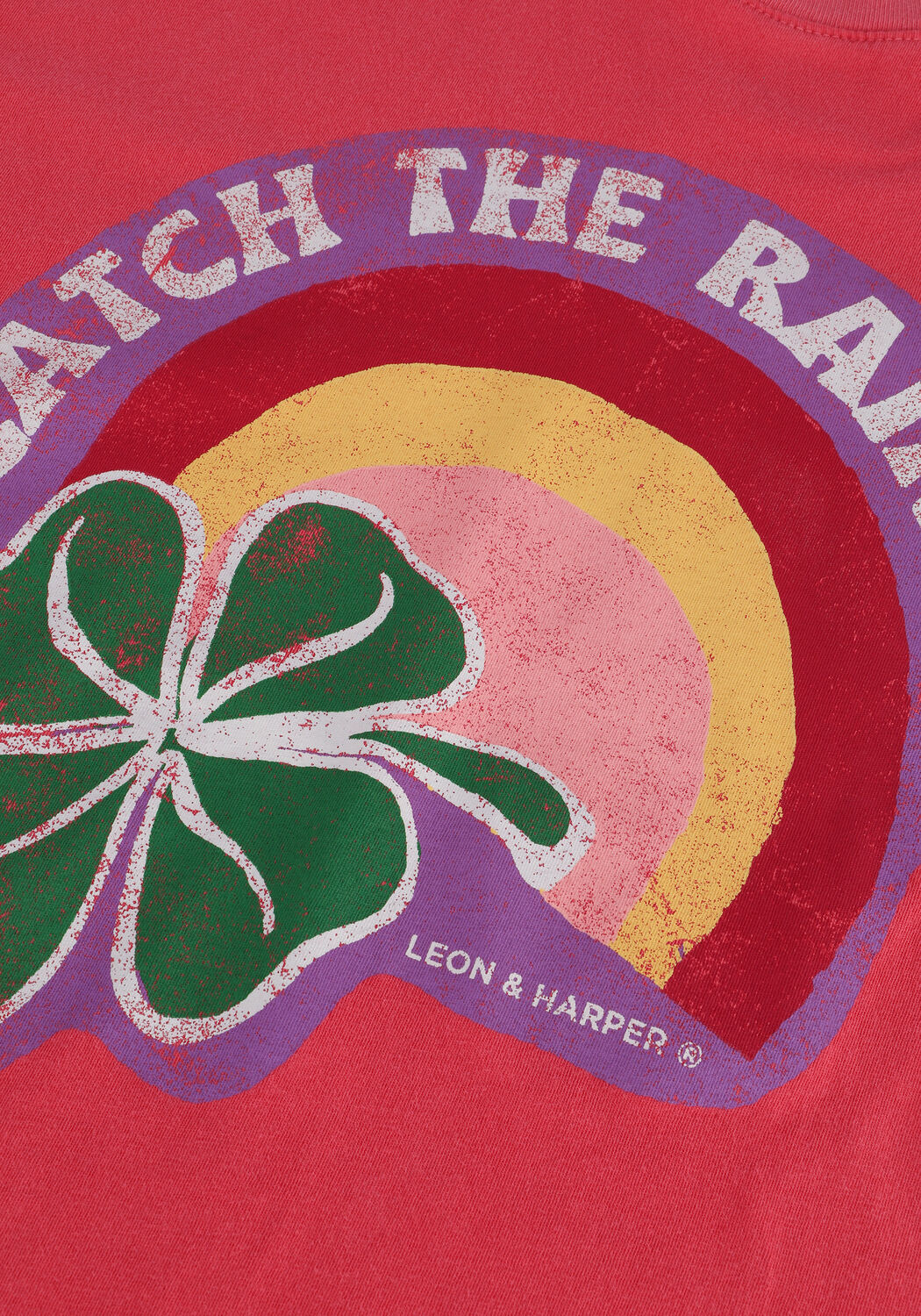 Rote LEON & HARPER T-shirt TORO JC05 CATCH - large