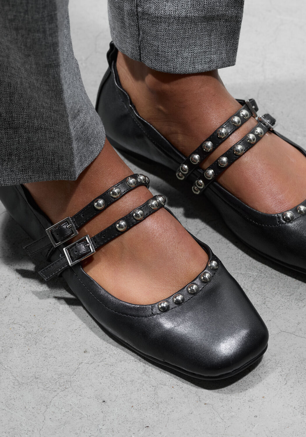 Schwarze STEFANO LAURAN Ballerinas BAILARINA ARRUGADA - large