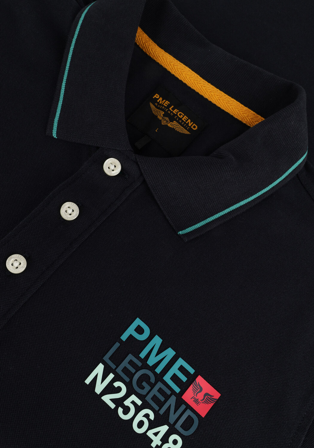 Blaue PME LEGEND Polo-Shirt SHORT SLEEVE POLO STRETCH PIQUE PACKAGE - large