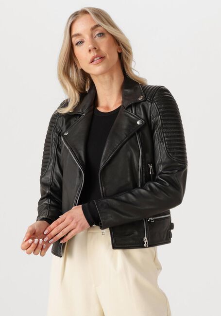 Schwarze GOOSECRAFT Lederjack BIKER116 - large