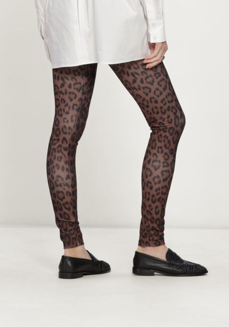 Braune ALIX THE LABEL Legging LADIES KNITTED LEOPARD LEGGING - large
