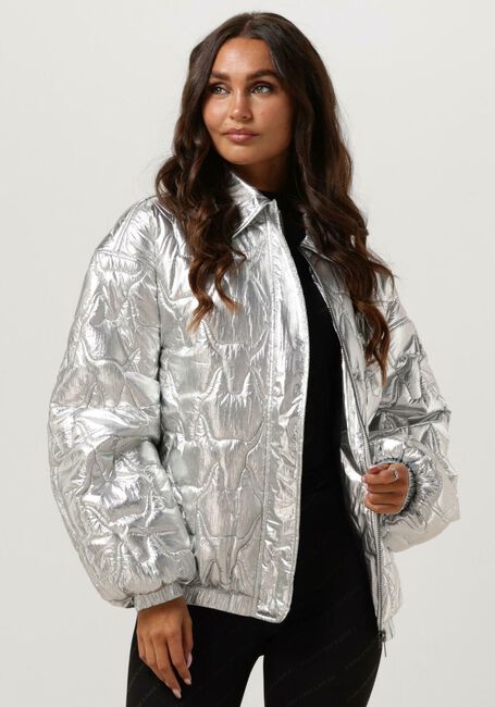 Silberne ALIX THE LABEL Jack OVERSIZED SILVER BOMBER - large