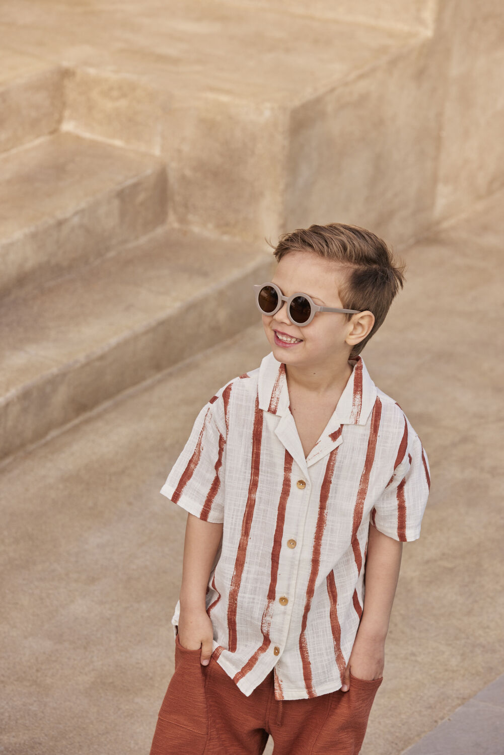 Rote PLAY UP Casual-Oberhemd PRINTED WOVEN SHIRT - large