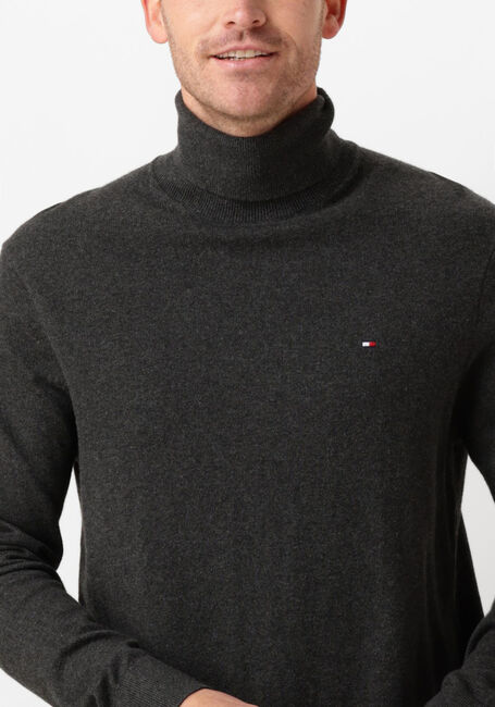 Dunkelgrau TOMMY HILFIGER Rollkragenpullover PIMA ORG CTN CASHMERE ROLL NECK - large