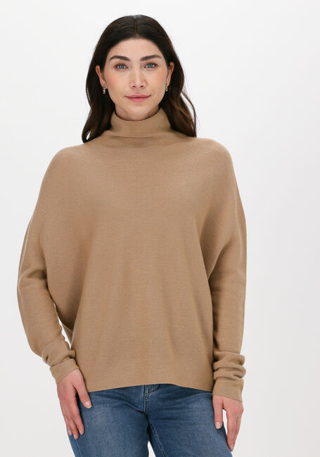 Camelfarbene DRYKORN Rollkragenpullover LIORA - large