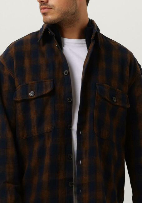 Braune SELECTED HOMME Overshirt SLHLOOSEMASON-FLANNEL OVERSHIRT W NOOS - large