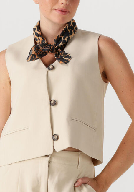 Beige MSCH COPENHAGEN Gilet MSCHROSINA MICHELLE SHORT WAISTCOAT - large
