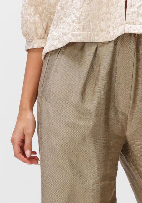 Khaki BY-BAR Weite Hose BENJI GLOSS PANT - large