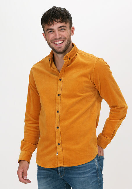Gelbe ANERKJENDT Casual-Oberhemd AKKONRAD CORD SHIRT - large
