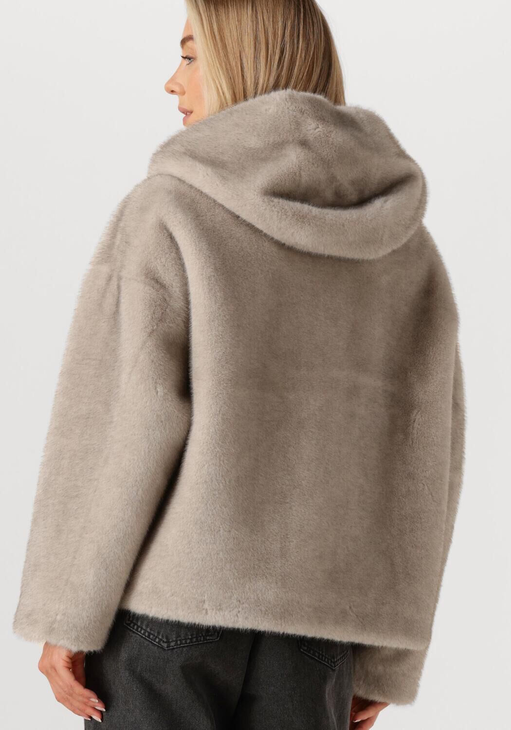 Hellgrau STUDIO AR Fake-Fur-Jack RUBY - large