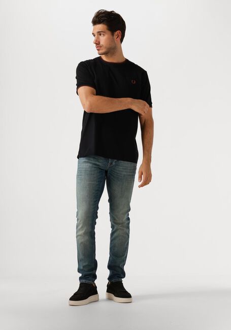 Blaue CAST IRON Slim fit jeans RISER SLIM WORN-IN BLUE DENIM - large